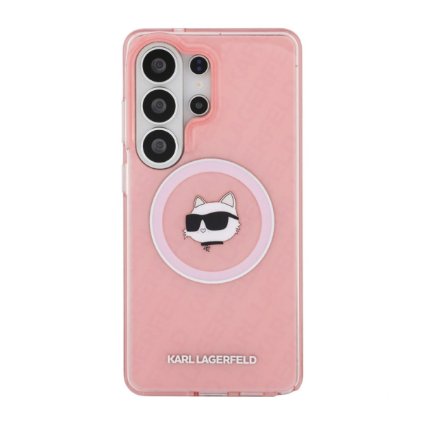 Maska za Samsung S26 Ultra/ S948B Karl Lagerfeld IML Repeated Choupette MagSafe roze - EP2879125