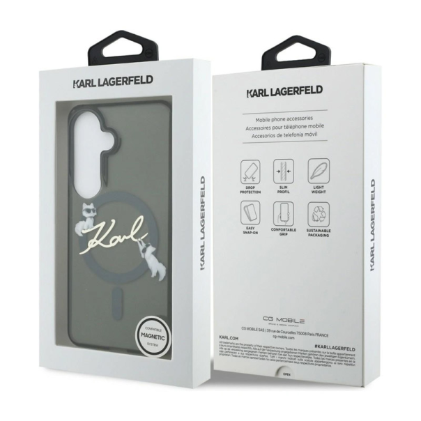 Maska za Samsung S26/ S941B Karl Lagerfeld IML KC Script MagSafe crna - EP2879134