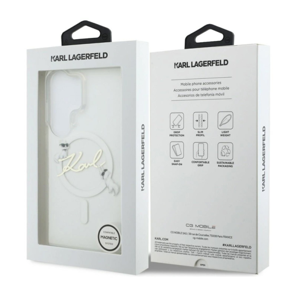 Maska za Samsung S26 Ultra/ S948B Karl Lagerfeld IML KC Script MagSafe transparent - EP2879149