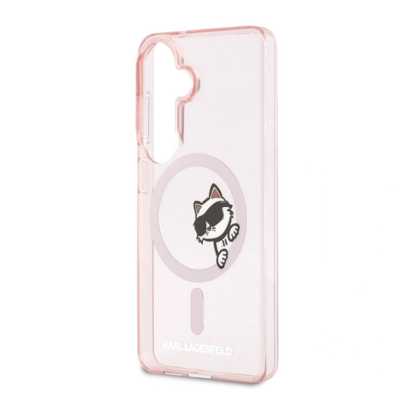 Maska za Samsung S26/ S941B Karl Lagerfeld IML Peekaboo Choupette MagSafe roze - EP2879152