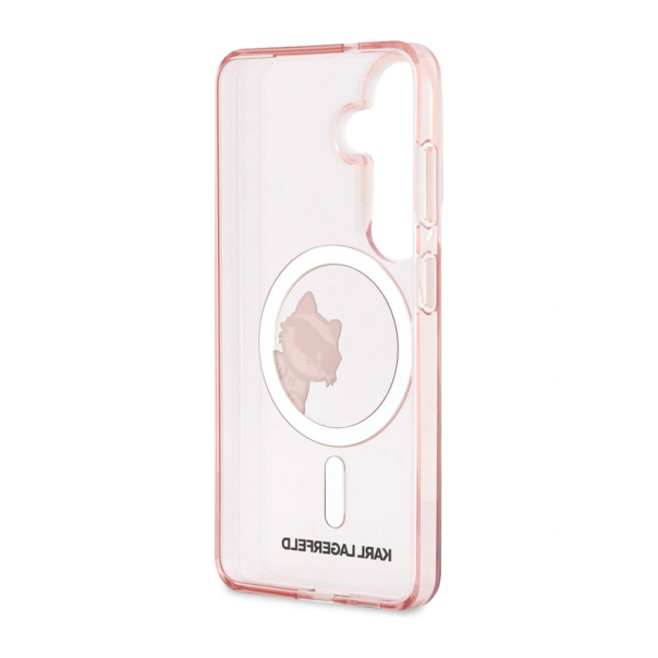 Maska za Samsung S26/ S941B Karl Lagerfeld IML Peekaboo Choupette MagSafe roze - EP2879152