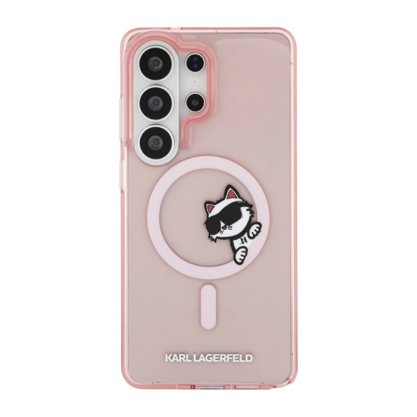 Maska za Samsung S26 Ultra/ S948B Karl Lagerfeld IML Peekaboo Choupette MagSafe roze - EP2879155