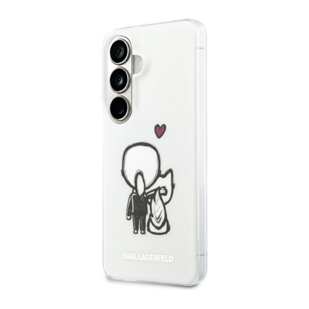 Maska za Samsung S26/ S941B Karl Lagerfeld IML Karl&Choupette MagSafe bela - EP2879164