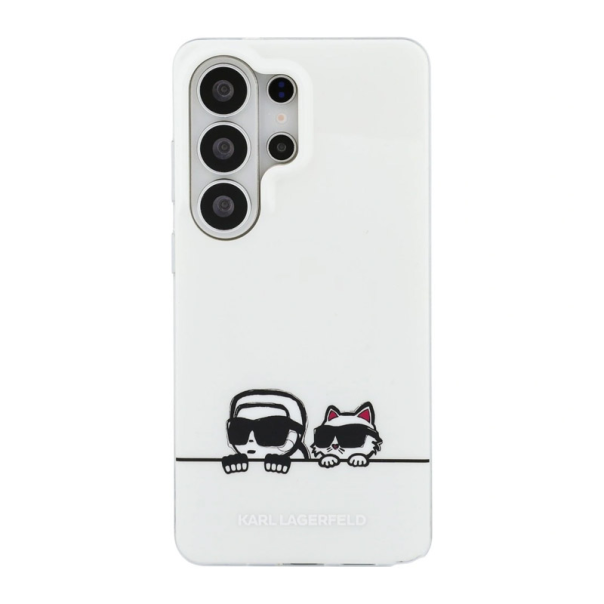 Maska za Samsung S26 Ultra/ S948B Karl Lagerfeld IML Peekaboo Karl&Choupette MagSafe bela - EP2879179