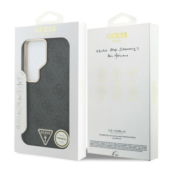 Maska za Samsung S26 Ultra/ S948B Guess 4G Triangle Logo MagSafe crna - EP2879200
