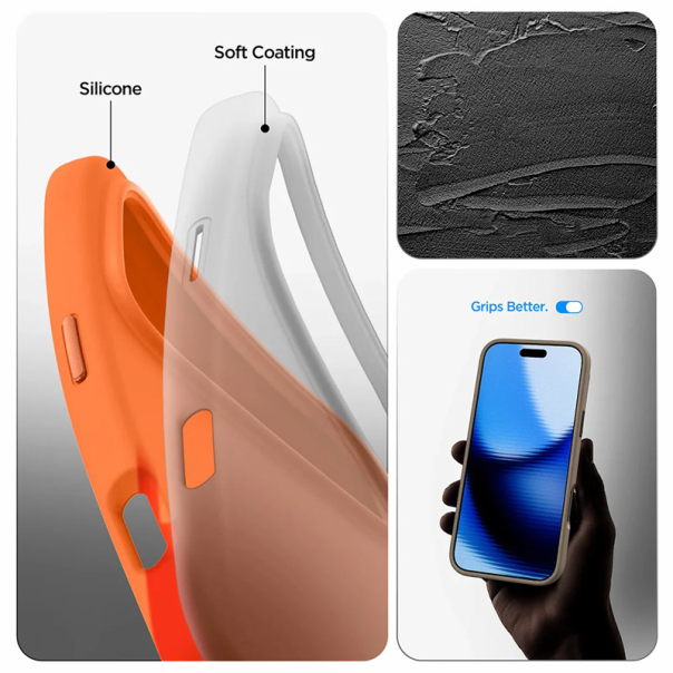 Maska za iPhone 17 Pro Max narandžasta Spigen Silicone Fit MagSafe - EP3097499