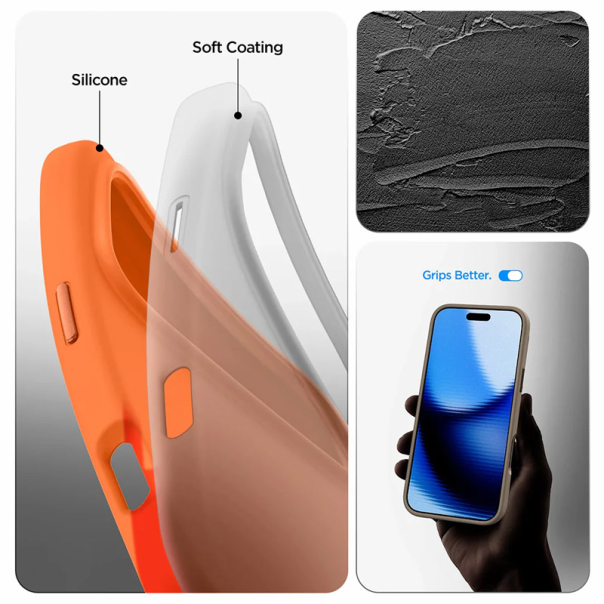 Maska za iPhone 17 Pro narandžasta Spigen Silicone Fit MagSafe - EP3097373