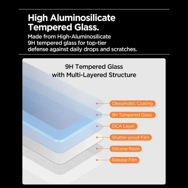 Zaštitno staklo Spigen ALM GLAS.tR Slim HD za iPhone 17 Pro Max (3 komada) - EP3097379