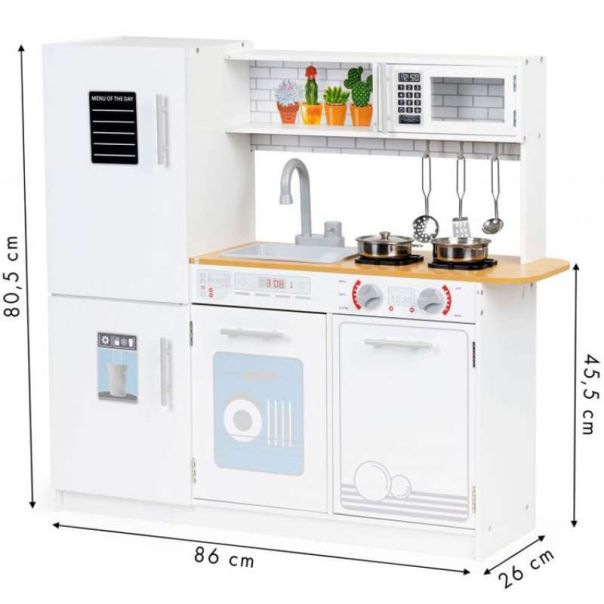 ECO TOYS Drvena dečija kuhinja led svetlo+saksije - EP2687993