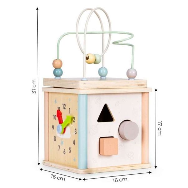 ECO TOYS Drvena edukativna kocka za decu - 1001-1-1-1