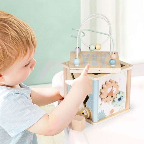 ECO TOYS Drvena edukativna kocka za decu - 1001-1-1-1
