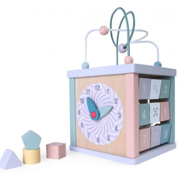 ECO TOYS Drvena kocka za razvijanje motoričkih veština - 1021-1-1