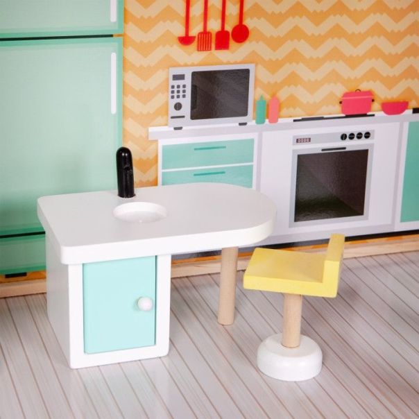 ECO TOYS Drvena kućica za lutke sa liftom Candy Residence - 4128-1