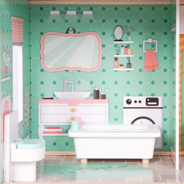 ECO TOYS Drvena kućica za lutke sa liftom Candy Residence - 4128-1