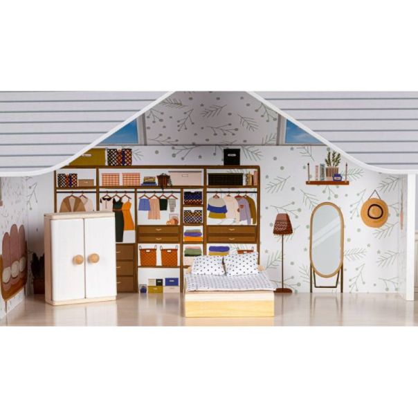 ECO TOYS Drvena kućica za lutke sa nameštajem Emma Residence - 8301