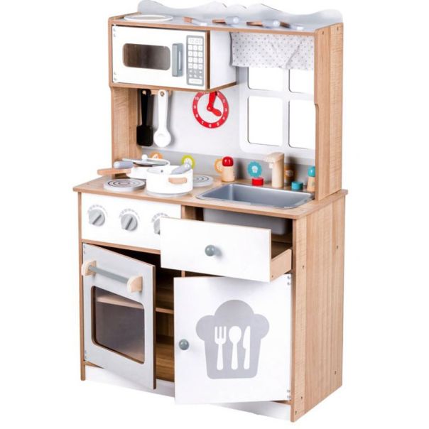 ECO TOYS Drvena dečija kuhinja sa dodacima XXL - 7253-1