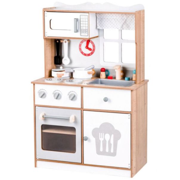 ECO TOYS Drvena dečija kuhinja sa dodacima XXL - 7253-1