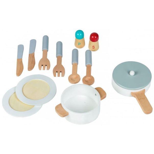 ECO TOYS Drvena dečija kuhinja sa dodacima XXL - 7253-1