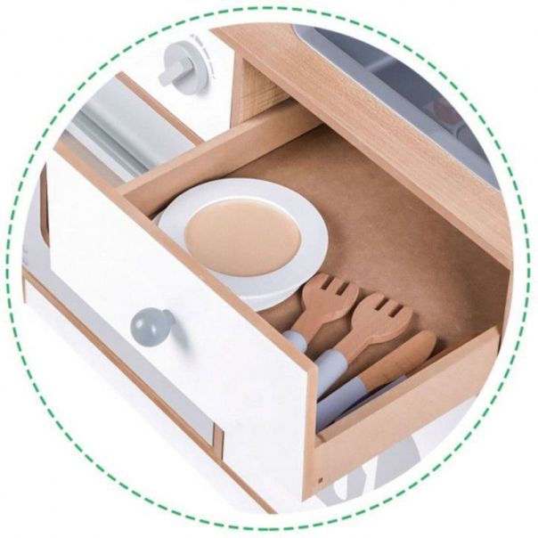 ECO TOYS Drvena dečija kuhinja sa dodacima XXL - 7253-1