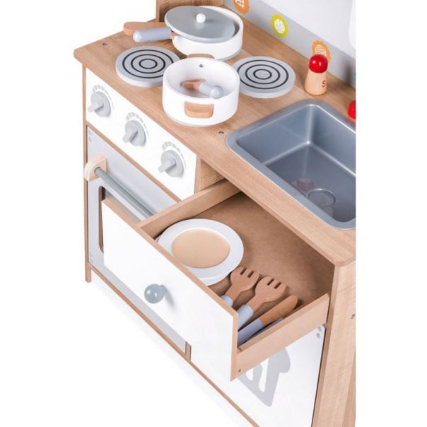 ECO TOYS Drvena dečija kuhinja sa dodacima XXL - 7253-1
