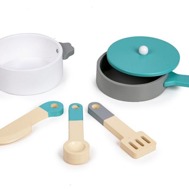 ECO TOYS Drvena dečija kuhinja XXL sa veš mašinom, bela - TL18061