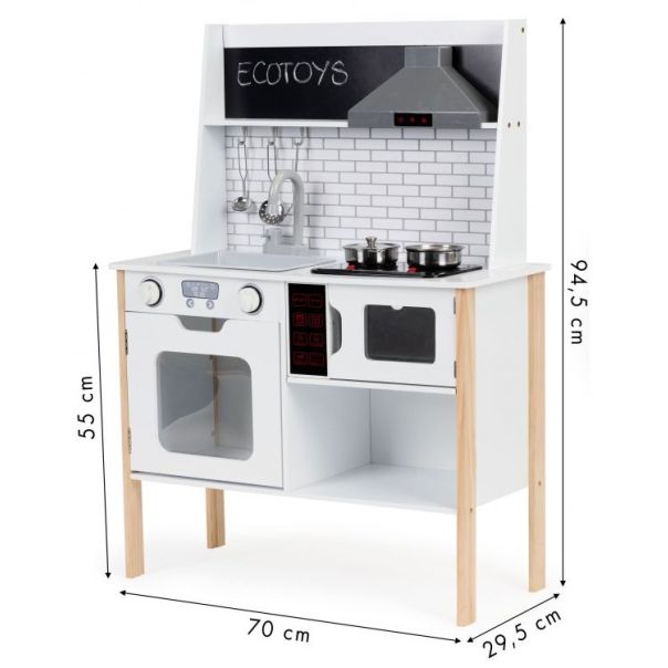 ECO TOYS Drvena kuhinja za decu sa svetlosnim i zvučnim efektima - PLK537