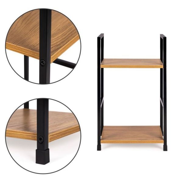 MODERNHOME Drvena polica sa dva nivoa, loft wild oak - CWJ302448 WO