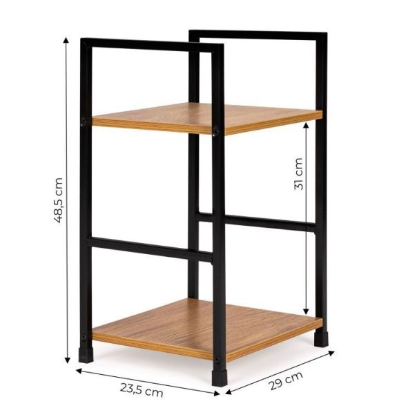 MODERNHOME Drvena polica sa dva nivoa, loft wild oak - CWJ302448 WO