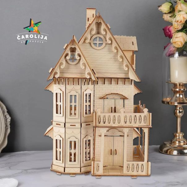 3D DRVENA PUZZLA - GOTSKA VILA - 254-1-1-1-1
