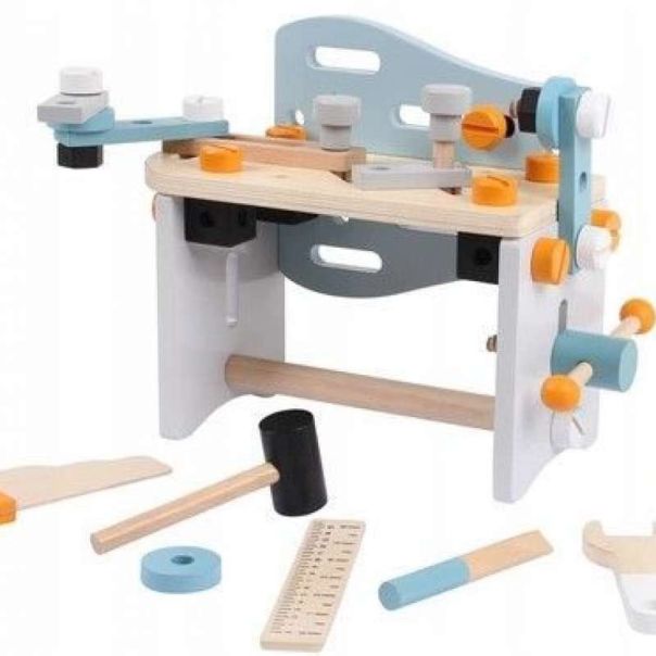 ECO TOYS Drveni radionica sa alatom, 52 dela - 1182N