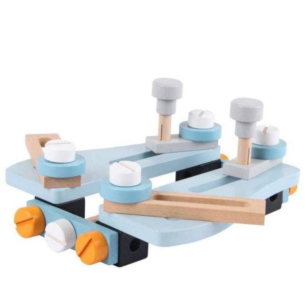 ECO TOYS Drveni radionica sa alatom, 52 dela - 1182N