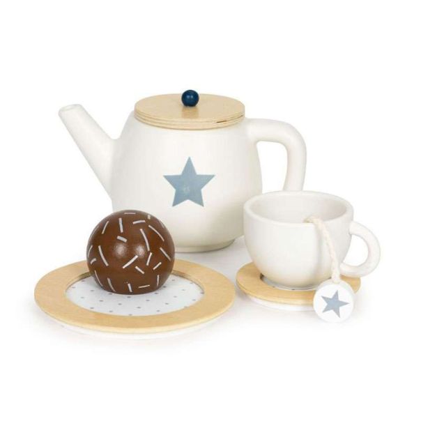 ECO TOYS Drveni set za čaj, 17 delova - W10B318B