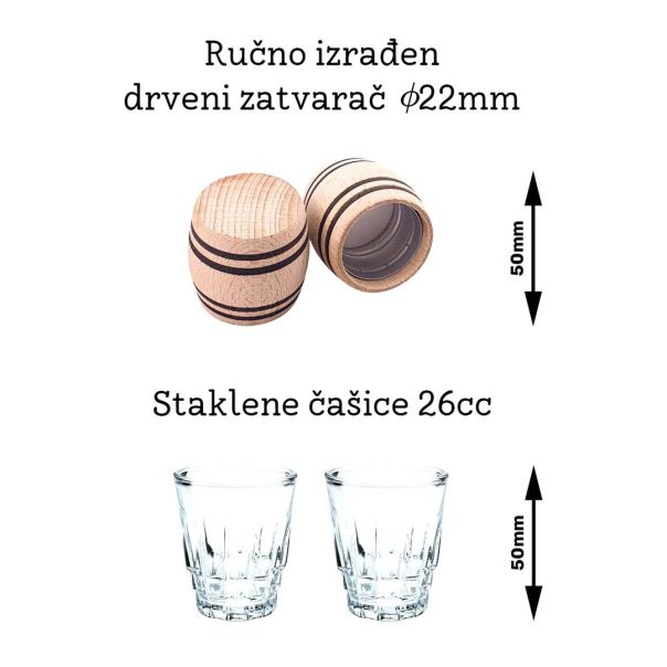 INFINITY DEKOR Poklon set za rođendan - Nemam 40 godina, sa 2 čašice (rakija nije uključena) - 2098-1