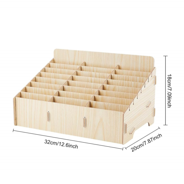 Drveni stalak za telefone sa 24 pregrade - 99913