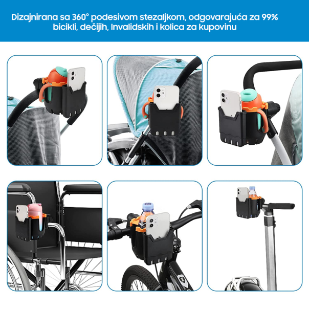 Drzac 2u1 za mobilni telefon i casu za bicikl - 203867