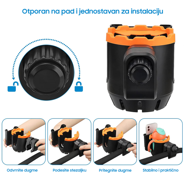 Drzac 2u1 za mobilni telefon i casu za bicikl - 203867