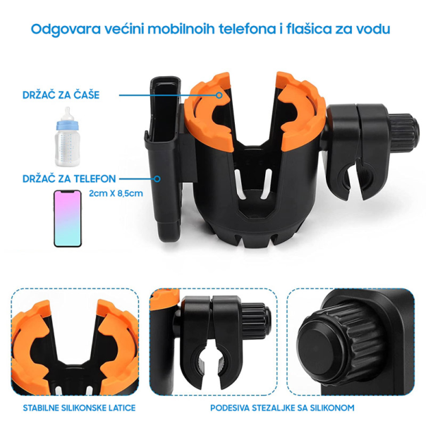Držač 2u1 za telefon i casu za motor i bicikl - 611502-1
