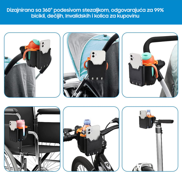 Držač 2u1 za telefon i casu za motor i bicikl - 611502-1