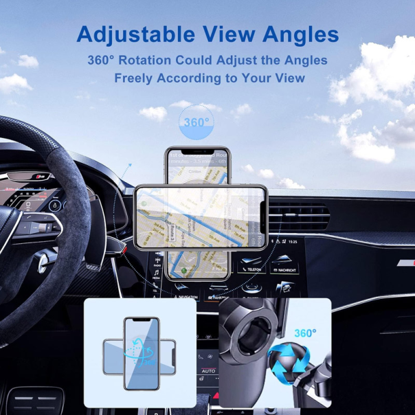 Auto držač za telefon sa bezicnim punjenjem MAGSAFE W1 crni - 601218