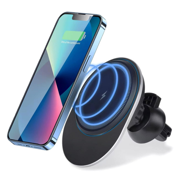 Auto držač za telefon sa bezicnim punjenjem MAGSAFE W1 crni - 601218