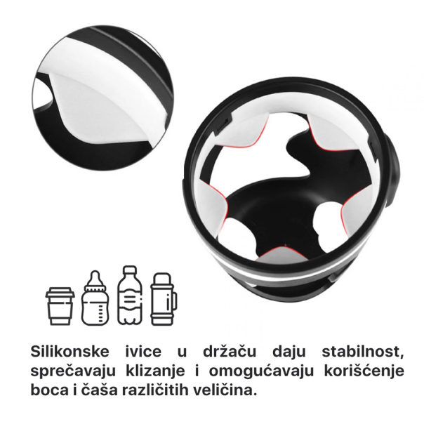 Držač za casu za električni trotinet crni - 209437