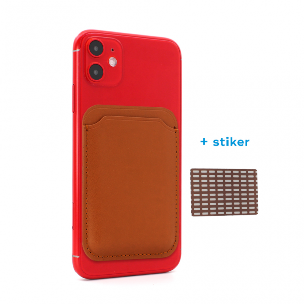 Drzac za kartice Leather Wallet svetlo braon - 88656