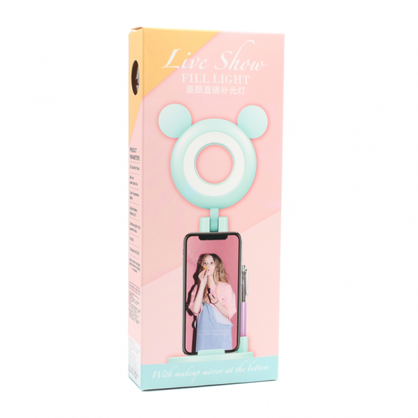 Drzac za mobilni sa LED rasvetom makeup K5 zeleni - 92210-1