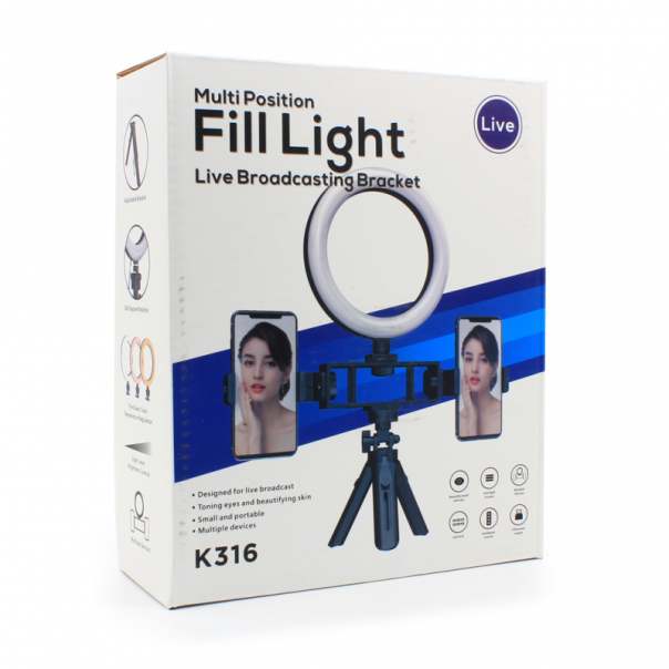 Drzac za mobilni telefon K316 sa LED lampom 2u1 - 91055