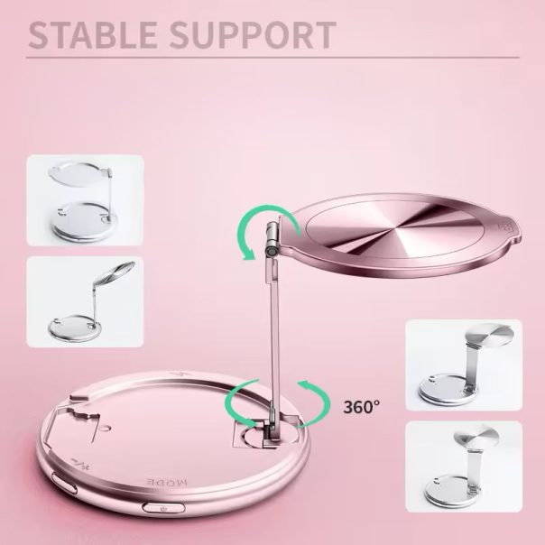 Držač za mobilni telefon magnetni Ring sa ogledalom sivi - 619005