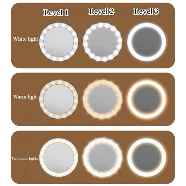 Držač za mobilni telefon magnetni Ring sa ogledalom sivi - 619005