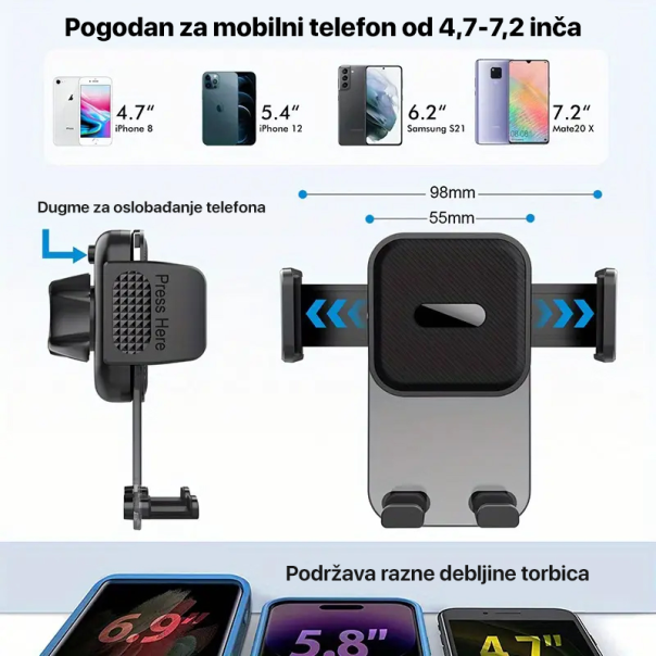 Drzac za mobilni telefon Teracell TC-04 2u1 - 220341