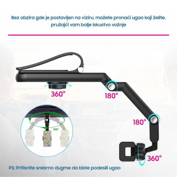 Drzac za mobilni telefon za auto-suncobran - 203868
