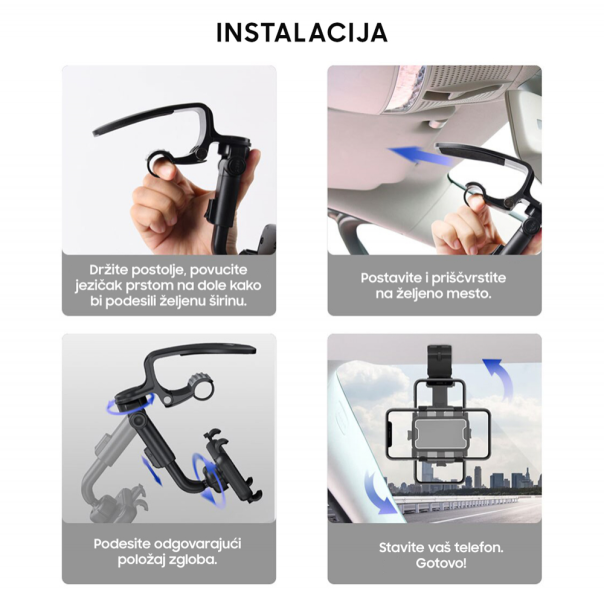 Drzac za mobilni telefon za auto-suncobran V5 - 203872