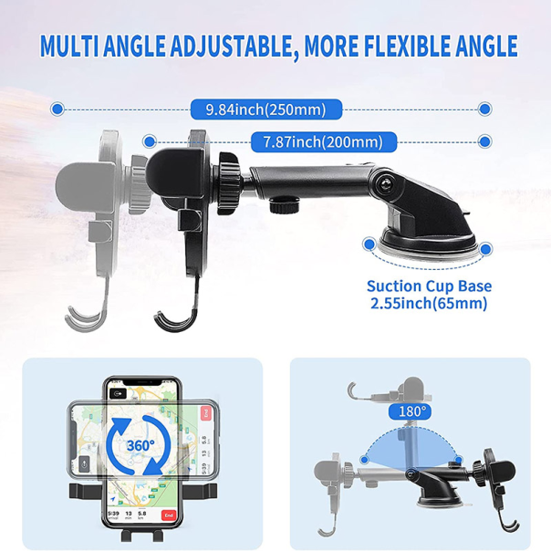 Auto držač za telefon za kontrolnu tablu (vakuum 360) - 056727